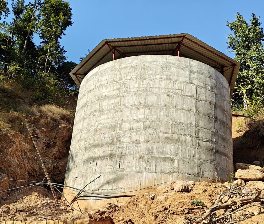 Backfilling in surge tank