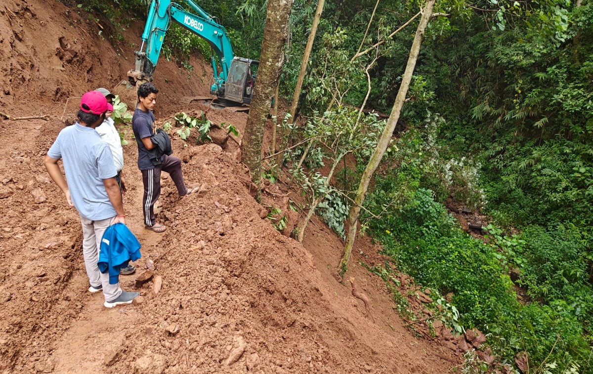 Excavation complete for access road